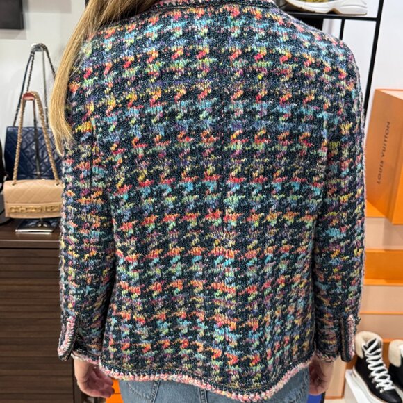 *AUTHENTIC* CHANEL - Multicolor Tweed Jacket, Size 42 - Picture 3 of 16